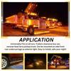 6PCS LED Trailer Marker Lights 24V Waterproof Amber Chicken Lights Universal Side Clearance Lamps for Semi Truck Freightliner Cargo