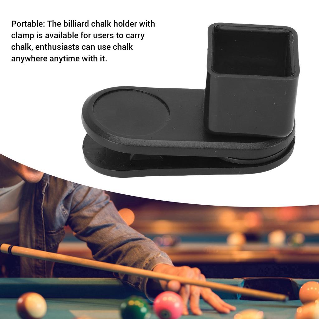 Pool Cue Chalk Holder with Belt Clamp Billiard Accessories Billiard Magnetic Chalk Case