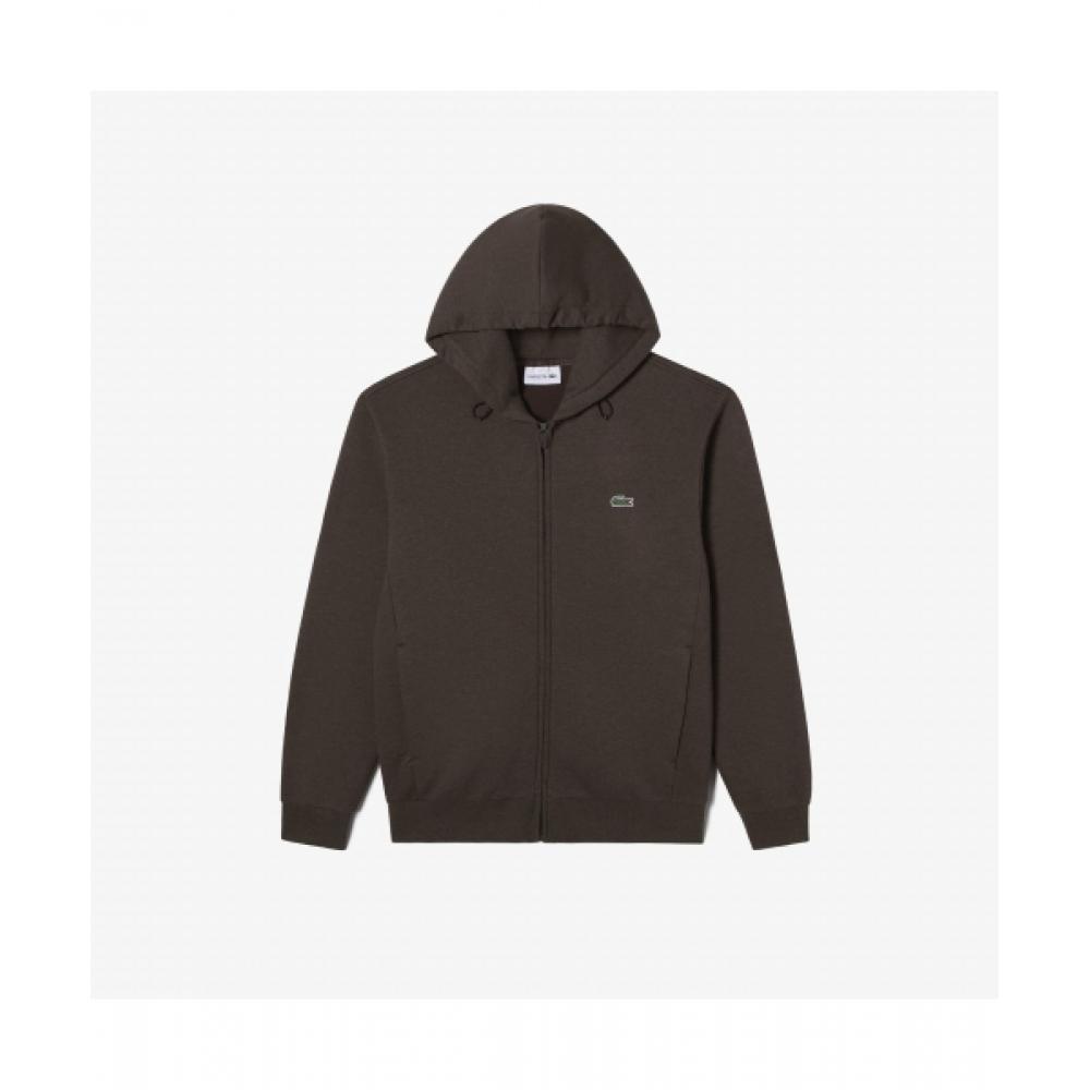 

Lacoste Мужская техническая толстовка с капюшоном на молнии [коричневая] 004