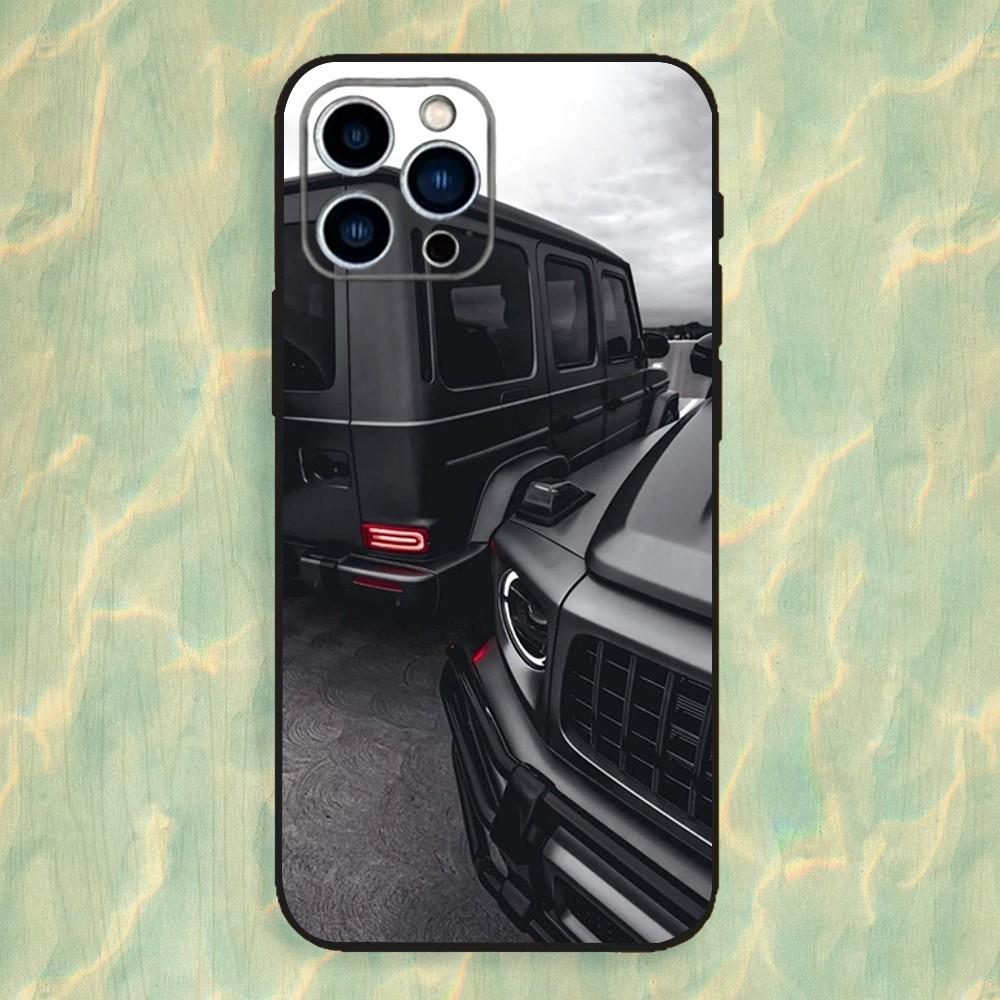 Cool M-Mercedes-G63 Car Phone Case For iPhone 16,15,14,13,12,11 Plus,Pro Max,XS,X,XR,SE,Mini,8,7,Soft Silicone Black Cover