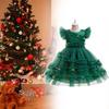 Christmas Girl Green Costume Stage Show Dress Birthday Party Fashion Dresses