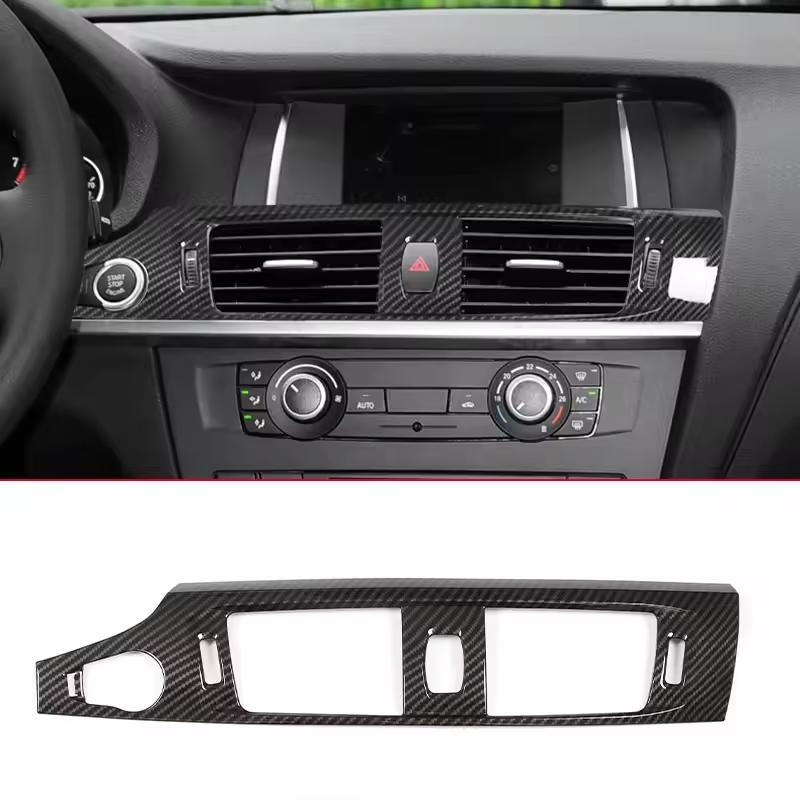 

ABS Silver Car Center Console Air Conditioning Vent Outlet Cover Trim Sticker For BMW X3 F25 2011-2017 Interior Accessories
