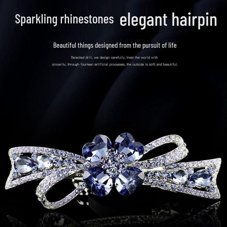 Lussuoso Fermaglio Medio per Capelli con Strass per Donna - Accessorio per Capelli in Cristallo