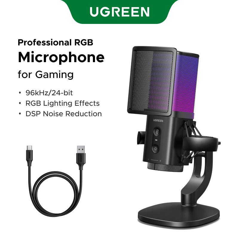 

UGREEN USB Microphone with Touch Mute Button and RGB Lighting Suitable for PC Mac Gaming Karaoke Recording Streaming Podcasting USB Microphone