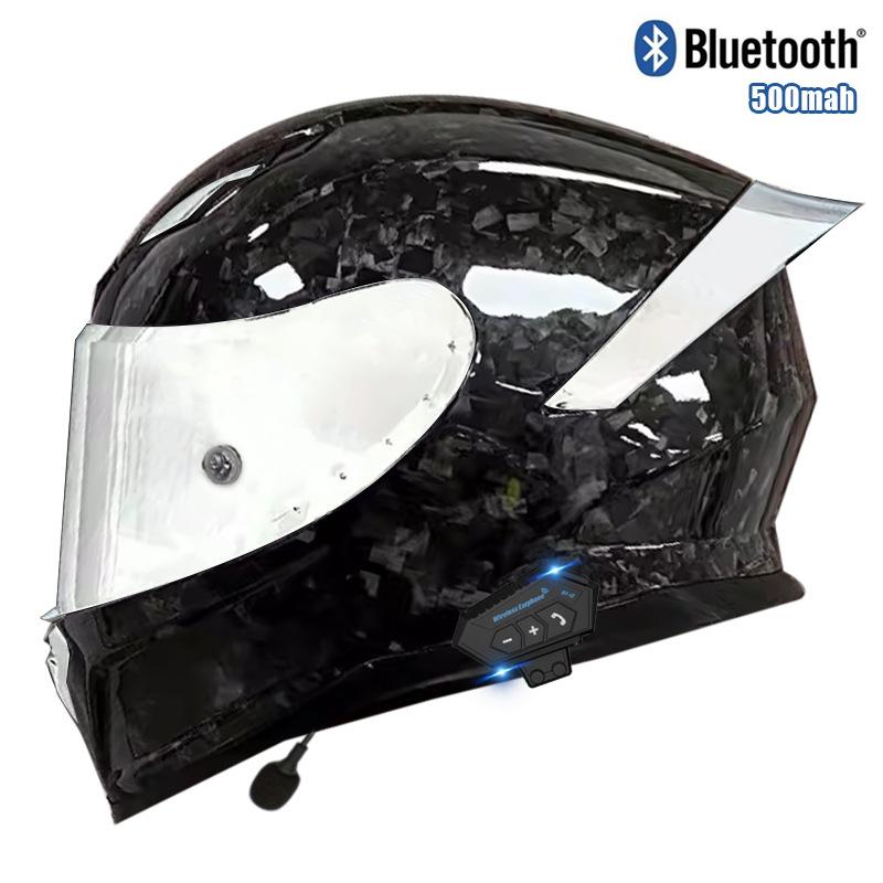 

Шолом з вуглеволокна Dot Повнолицевий шолом Легкий Локомотивний Туристичний Bluetooth Шолом для бігу Чоловічий та Жіночий Шолом на чотири сезони XL