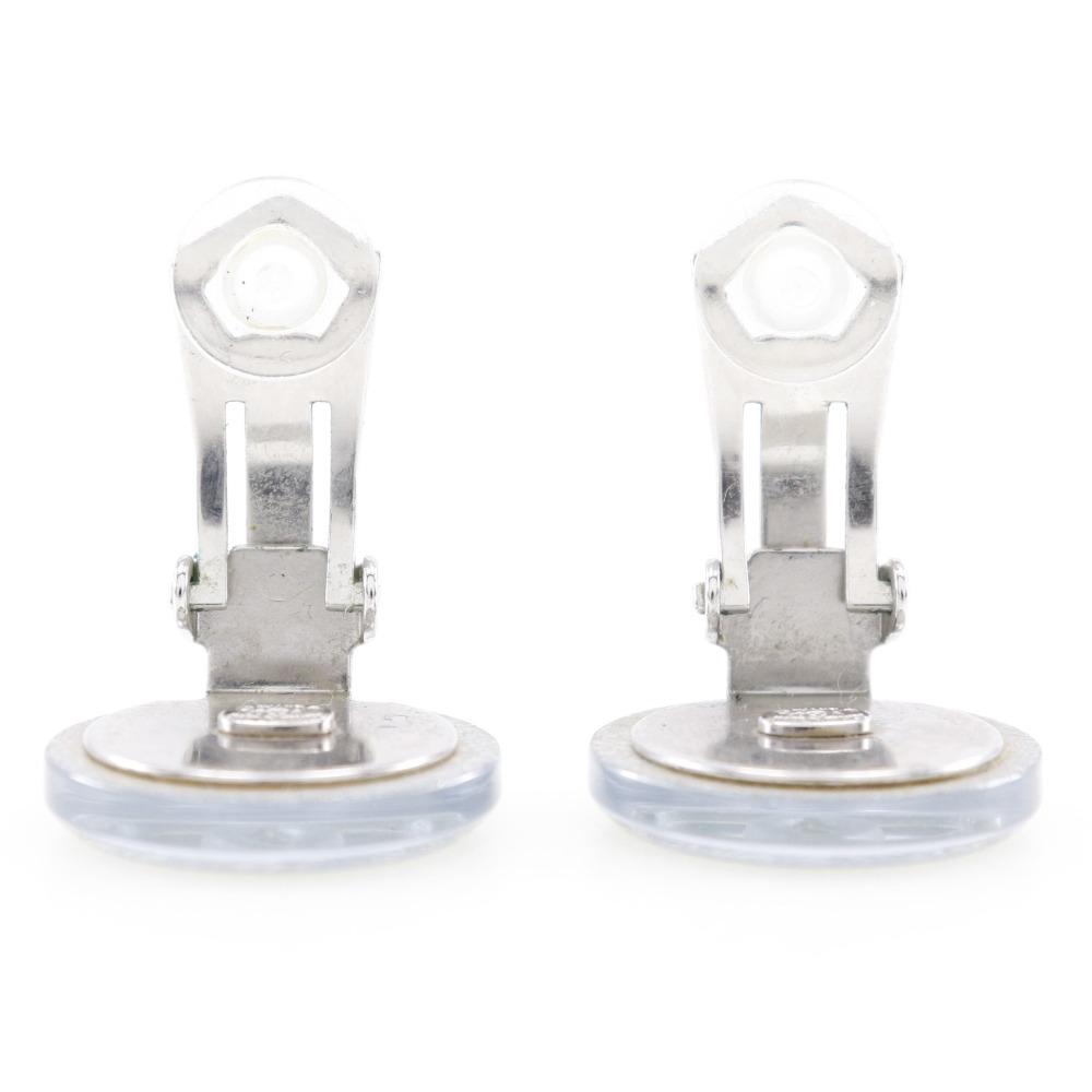 CHANEL COCO Mark Earring Silver plastic 5.8g Women Used