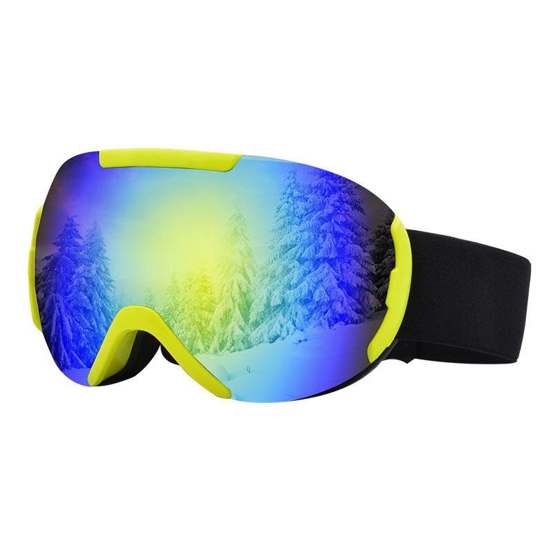 New Ski Windproof Goggles with Double-layer Anti-fog Feature REVO Coated UV-protective Clip-on Prescription Goggles for Mountaineering