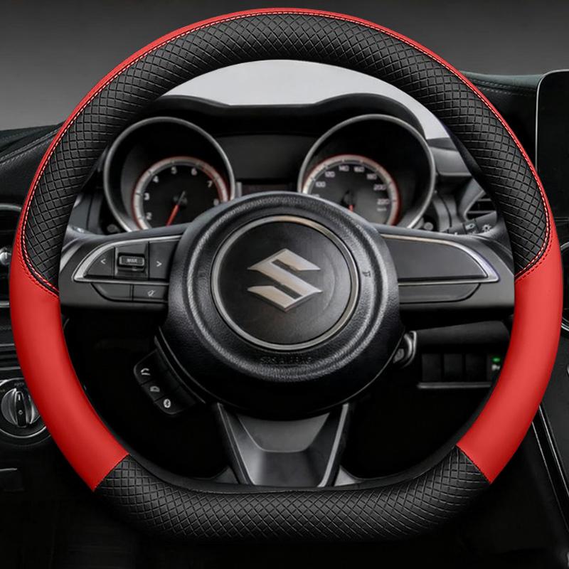 38cm Car Steering Wheel Cover For Suzuki Swift 2017 2018 Sport Auto Accessories