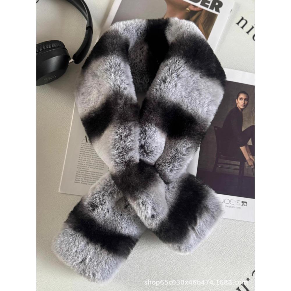 

Versatile Scarf Chinchilla Anti-Rex Rabbit Hair Female Thickened Double-sided Fur Scarf To Keep Warm 85