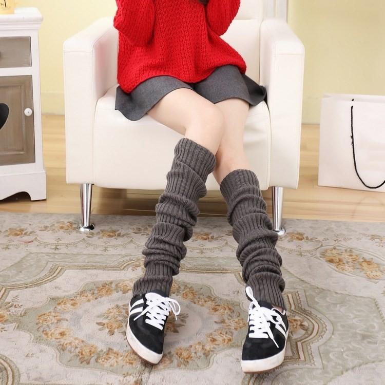 Luxurious Thick Long Snow Knit Leg Warmers Over Knee Women Breathable Acrylic Winter Socks