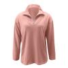 Women's Long Sleeve Zip-Up Sweater Casual Pullover Knit Top