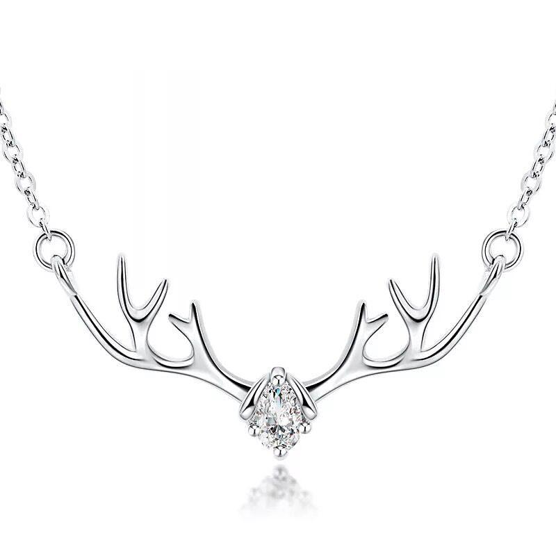

Antlers With Diamonds, Pendant Necklace, Female Ol Yilu Has Your Cold Wind, Collarbone Chain Jewelry, Birthday Gift Exquisite
