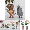 Miniature Madagascar Movie Action Figures 4 Roles Included Non-toxic Pvc Material