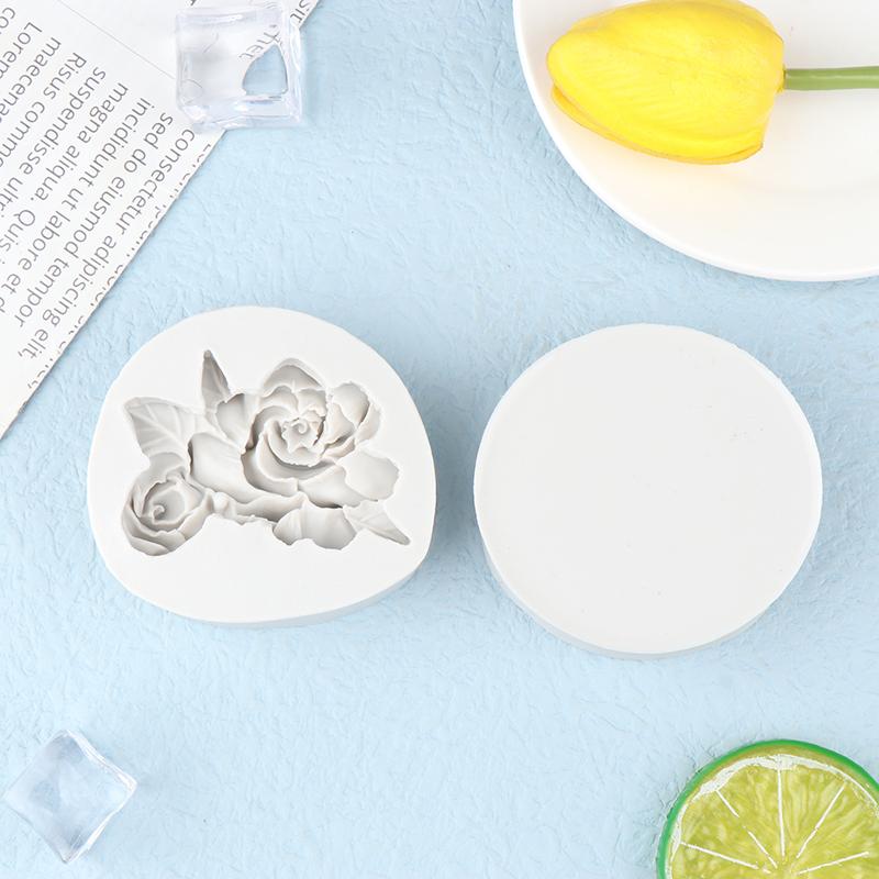 1Pc Flower Shape Silicone Mold Gardenia Plumeria Rubra Soap Fondant Molds Diy Cake Jelly Chocolate Decoration Baking Tool