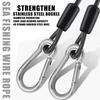 1.5-3M Safety Rope Stainless Steel Gear Tether Gear Protection Fishing Lanyard  Outdoor Activities