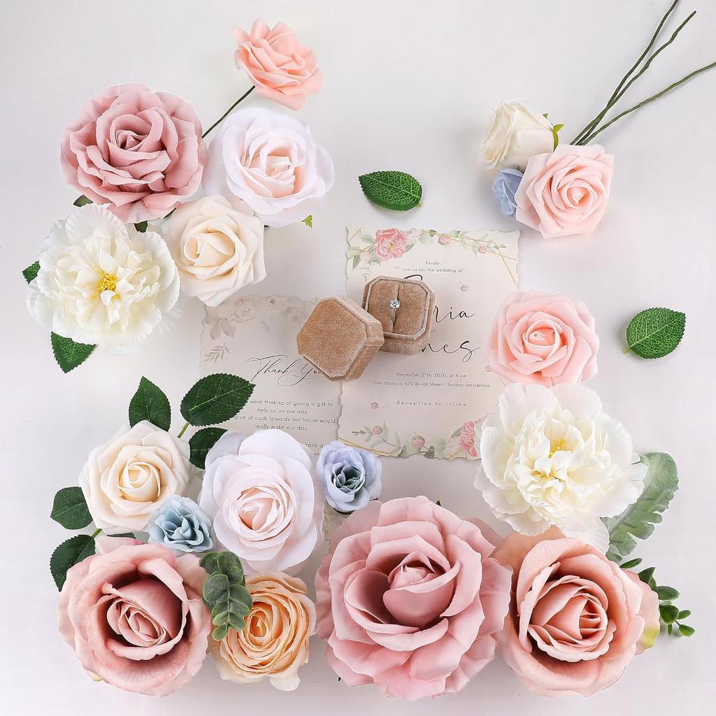 Simulation Flower Box Diy With Flower Pole Rose Box Hand Bouquet Wedding Christmas Home Decoration