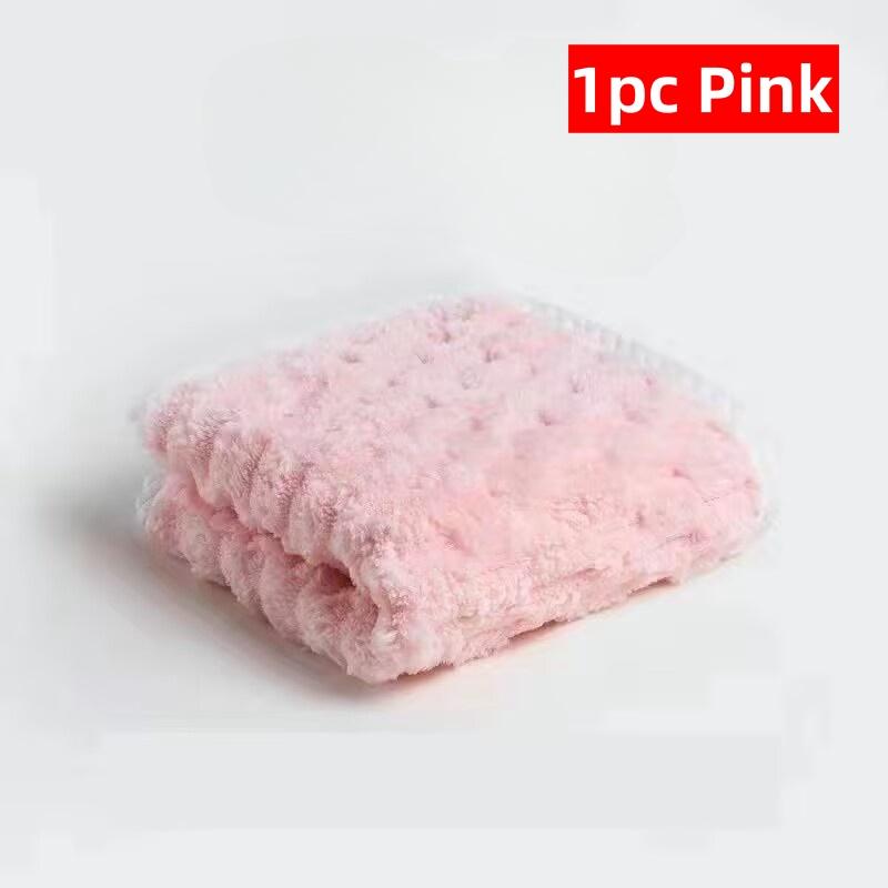

1/4 шт. Мягкое ультратонкое волокнистое банное полотенце, впитывающее и быстросохнущее полотенце, домашнее мягкое утолщенное коралловое бархатное банное полотенце 35 * 75CM розовый