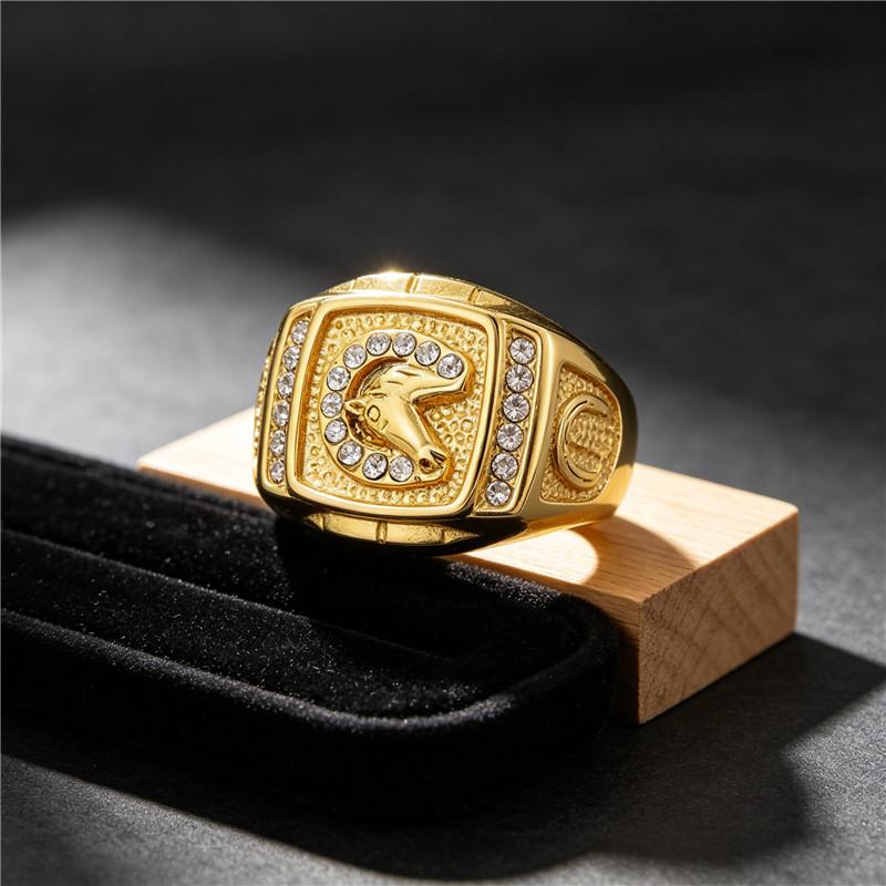 Kalen Stainless Steel 3D Goddess Face Ring Gold Plated Vintage Greek Mythology Snake Hair Gorgon Statement Anillos Rock Jewelry