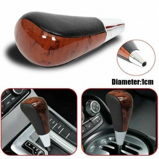 Car Gear Shift Knob PU Leather Wood Shifter Lever Gear Stick For Toyota Lexus