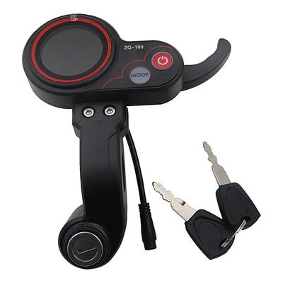 LCD Display Throttle Meter 6PIN Switch with Electric Door Lock Key For Electric Scooter