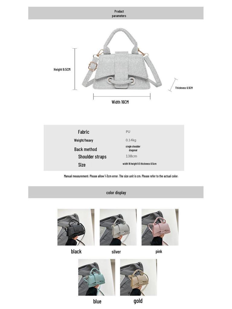 Trendy Crossbody Mini Lipstick Bag with Belt Decoration