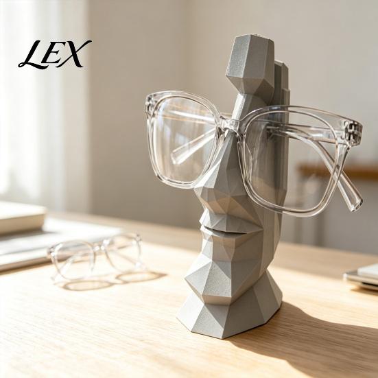 Home Interior Decor Hand Carved Eyeglass Holder, 3D Printed Nose Shaped Stand, Unique Artistic Figurine Decorative Display Rack, for Desk Office