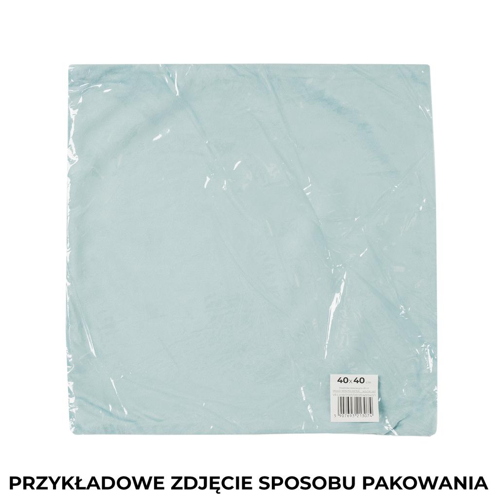 Milas Poszewka Welwetowa Szara Gładka 40X40 Cm