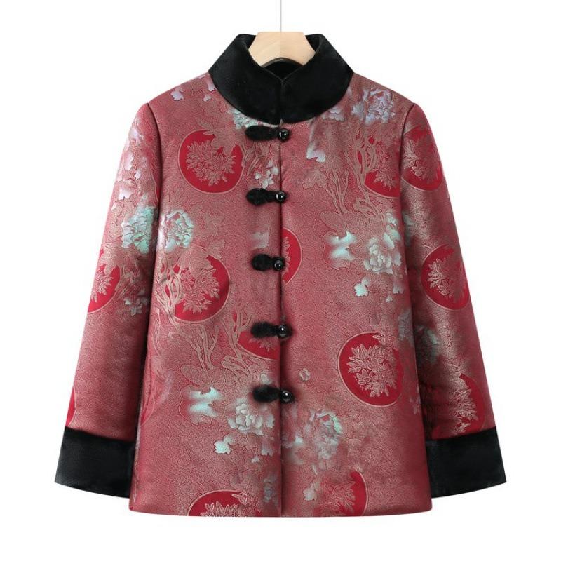 Winter Cotton-padded Clothes, Piled and Thickened Coats, Cotton-padded Jackets, Warm Cotton-padded Clothes for the Old Lady