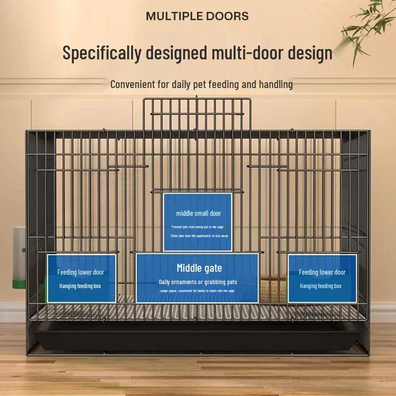 Extra Large Indoor Cage for Rabbits, Guinea Pigs, Hamsters, and Chinchillas with Toilet