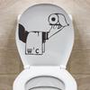 Holding Roll Paper Toilet Sticker Waterproof Removable Self-adhesive PVC Living Room Bathroom