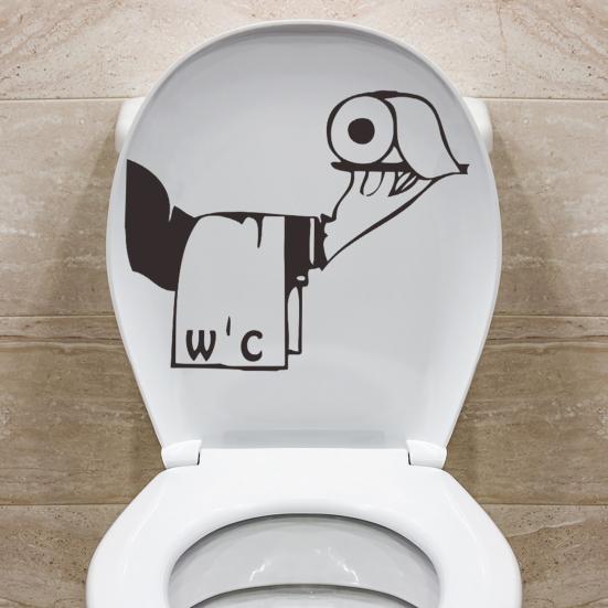 Holding Roll Paper Toilet Sticker Waterproof Removable Self-adhesive PVC Living Room Bathroom