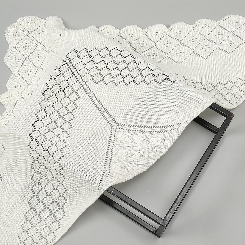 Fashion Knitted Cotton Hollow Scarf Shawl Solid Color Women Summer Air-Conditioned Room Cape Ladies Simple Warps