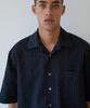 TRIP LE SENS Air Wave Seersucker Half Shirt_Navy