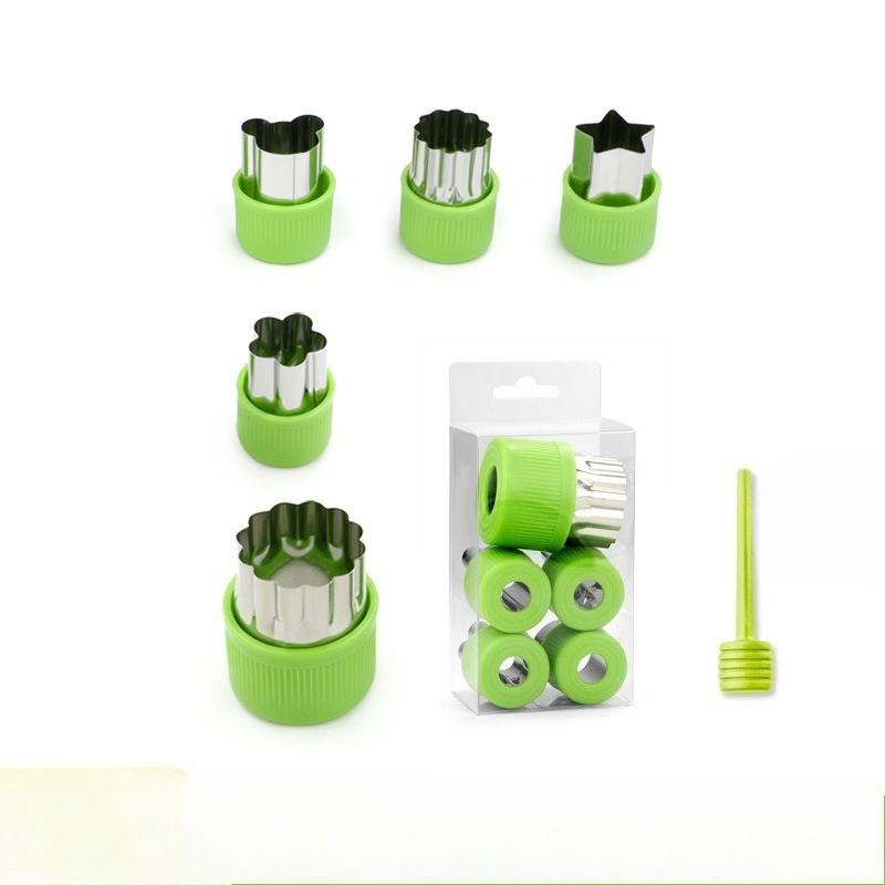 Rust steel biscuit mold vegetable and fruit cutting full protective hand embossing mold mini vegetable cutting mold set mini pie