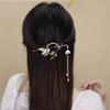 Resin Vintage Bell Orchid Tassel Hairpin Pearl Fan Tassel Shake Hair Stick Super Fairy Chinese Style Women Ancient Hair Accessories