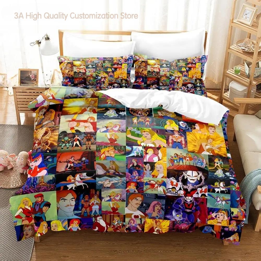 

She Ra plus The Princes of Power Beding Set Single Twin Ful Quen King-Sized Dimensionsd Dimensions Bed Linen Set Aldult Bedrom Duvetcover Sets 3D 100*200cm Single