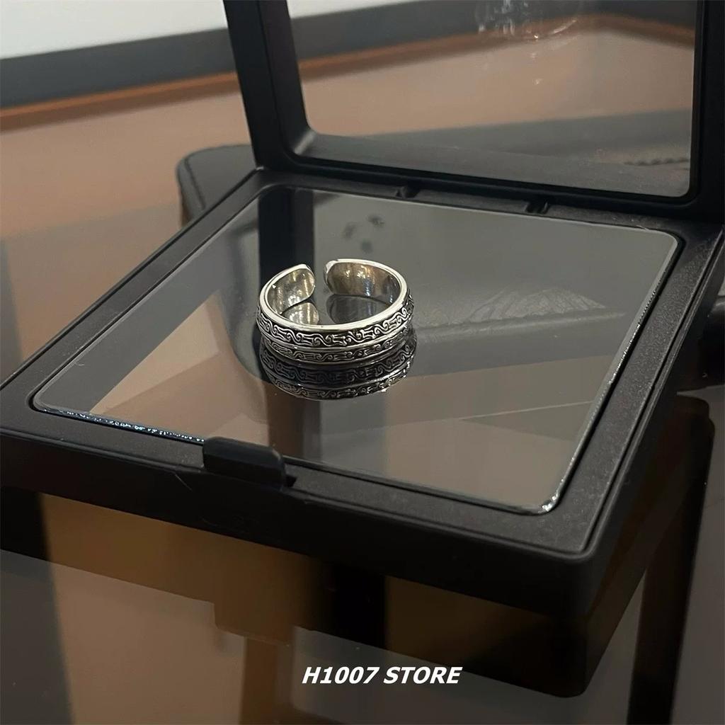 Men's and Women's Retro Versatile Pattern Open Finger Ring Personalized Dragon Pattern Ring