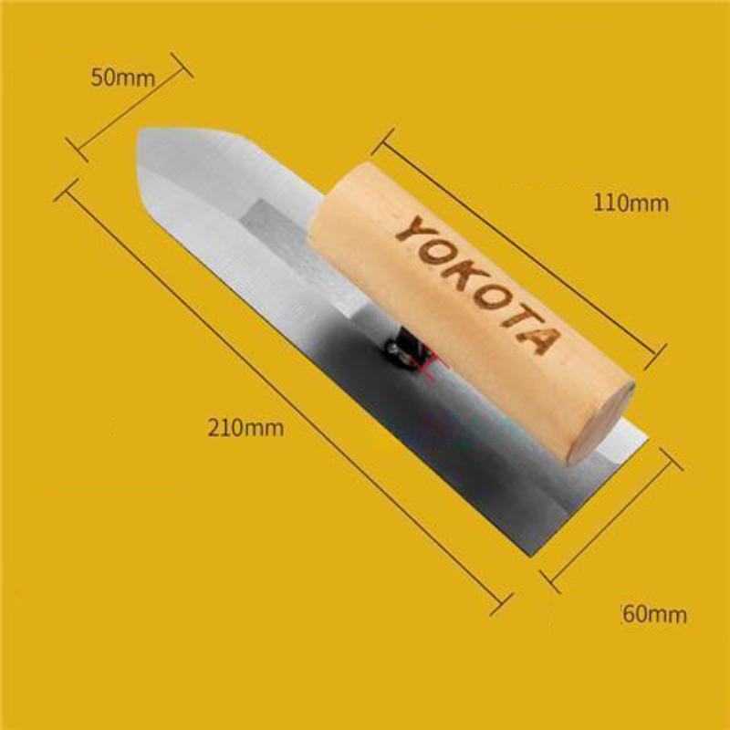 Stainless Steel Press Knifes with Wooden Handle Thickening Trowel Pure Manual Scraping Putty Cement Mortar External Wall Push Kn