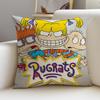 Nostalgic RRugratsS Cushion Cover Breathable and skinfriendly linen pillowcase square removable and washable cushion