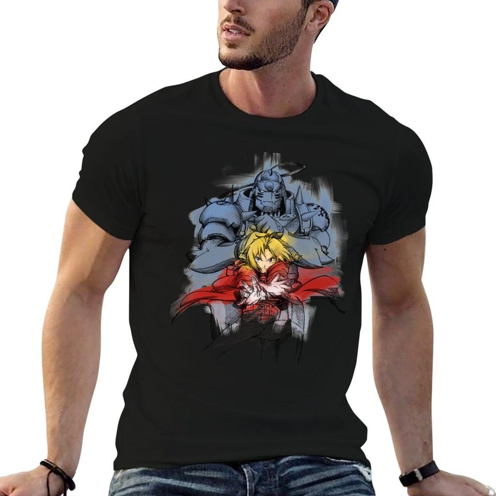 Sketchy Full Metal Alchemist TShirt Plus Size Summer Short Sleeve TShirt