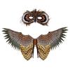 Owl Costume Set for Kid Boys Girls Halloween Owl Mask Owl Wing Birds Wing Owl Half Face Mask Party Favors