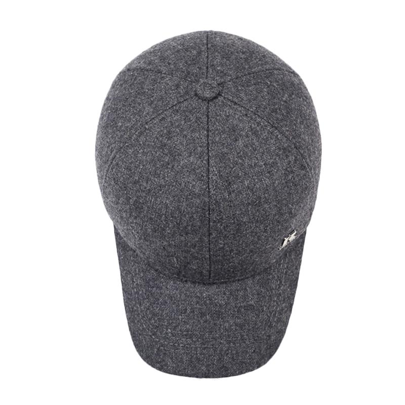 Autumn Winter Middle-Aged Baseball Cap Men's Outdoor Warm Velvet Thick Cap