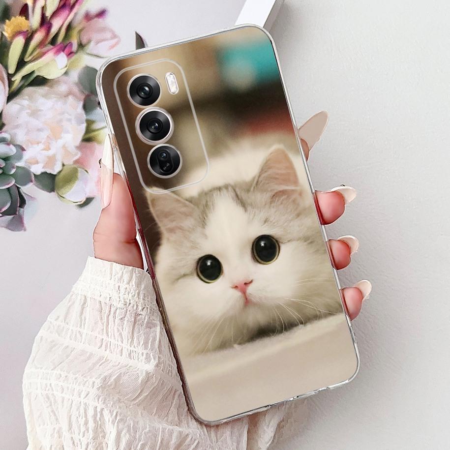 For OPPO Reno12 Pro 5G Case CPH2629 Cover Transparent Silicone Fashion Butterfly Soft Case For Reno 12 CPH2625 Reno 12Pro Fundas