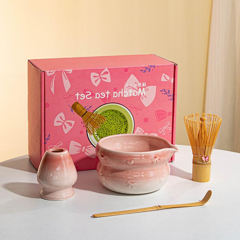 Vysoce hodnotná sada matcha čaje Keramika s vypálenou glazurou Baibenli Šlehačka na čaj Japonská sada matcha