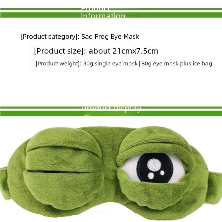 Lonely Frog Sad Eye Mask - Breathable & Funny Anime-inspired Peripherals