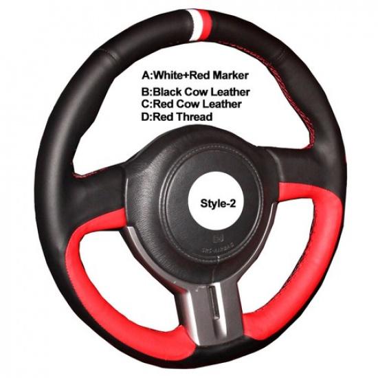 DIY Car Steering Wheel Cover For Toyota 86 For Subaru BRZ 2012 2013 2014 2015