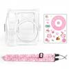Camera protection case for Fujifilm Instax Mini SE instant cute clear hard cover with photo storage cartoon adjustable shoulder suitable for girls and