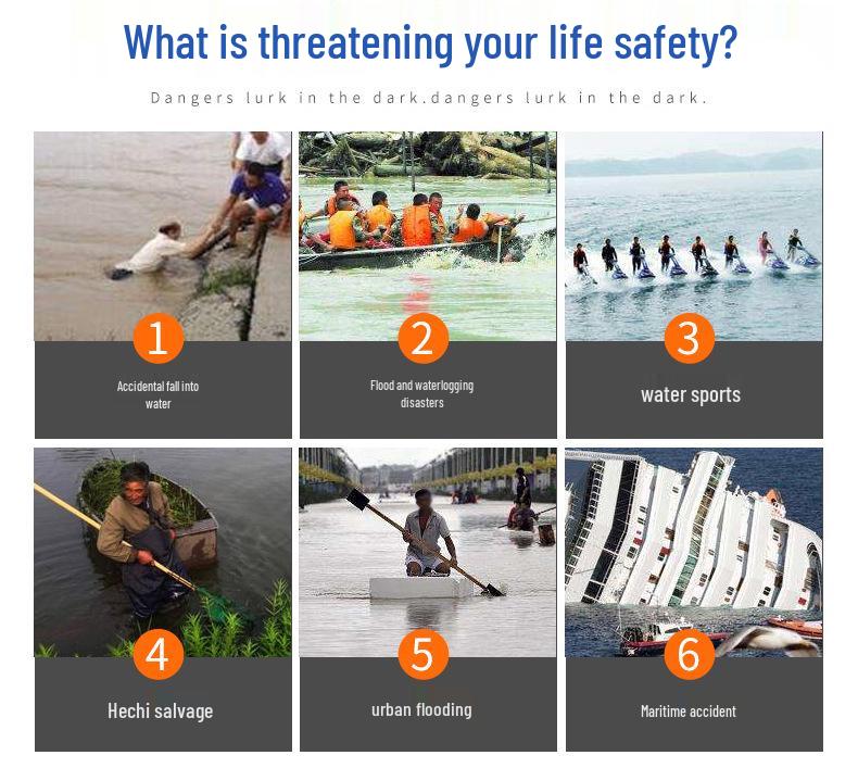 Rafting Life Jacket with Pockets - Lifesaving Equipment Vest