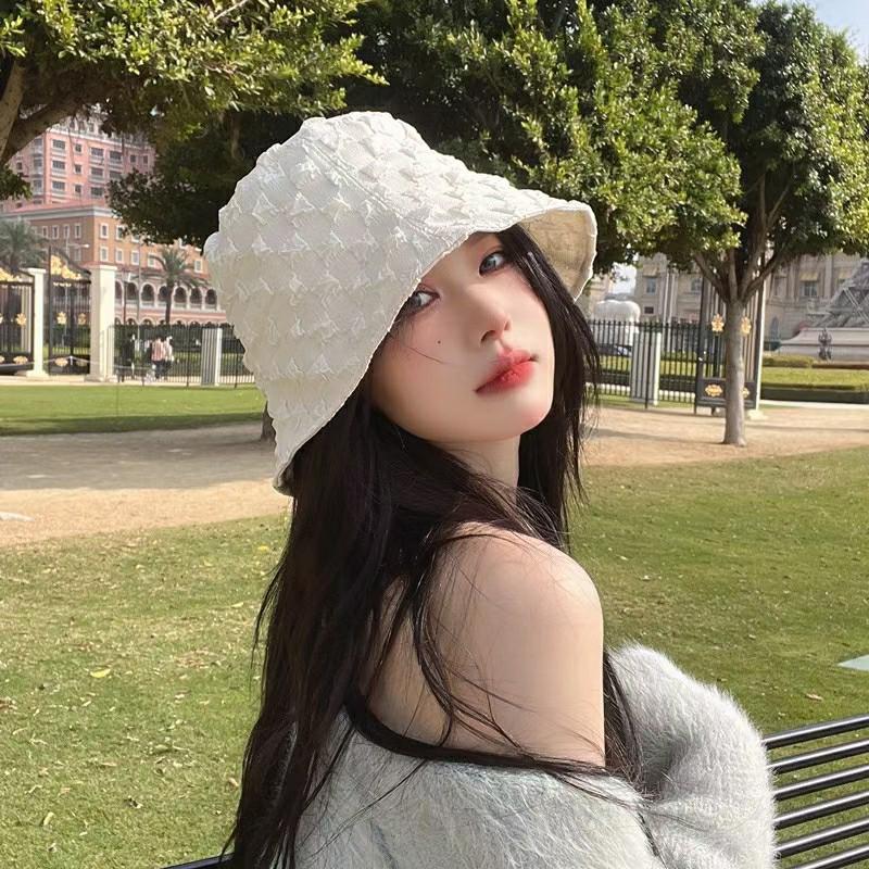 

Spring Summer Thin Lace Bucket Hat Women Lady Wide Brim Fordable Panama Sun Cap Outdoor Beach Tour Fisherman Caps 56-58cm