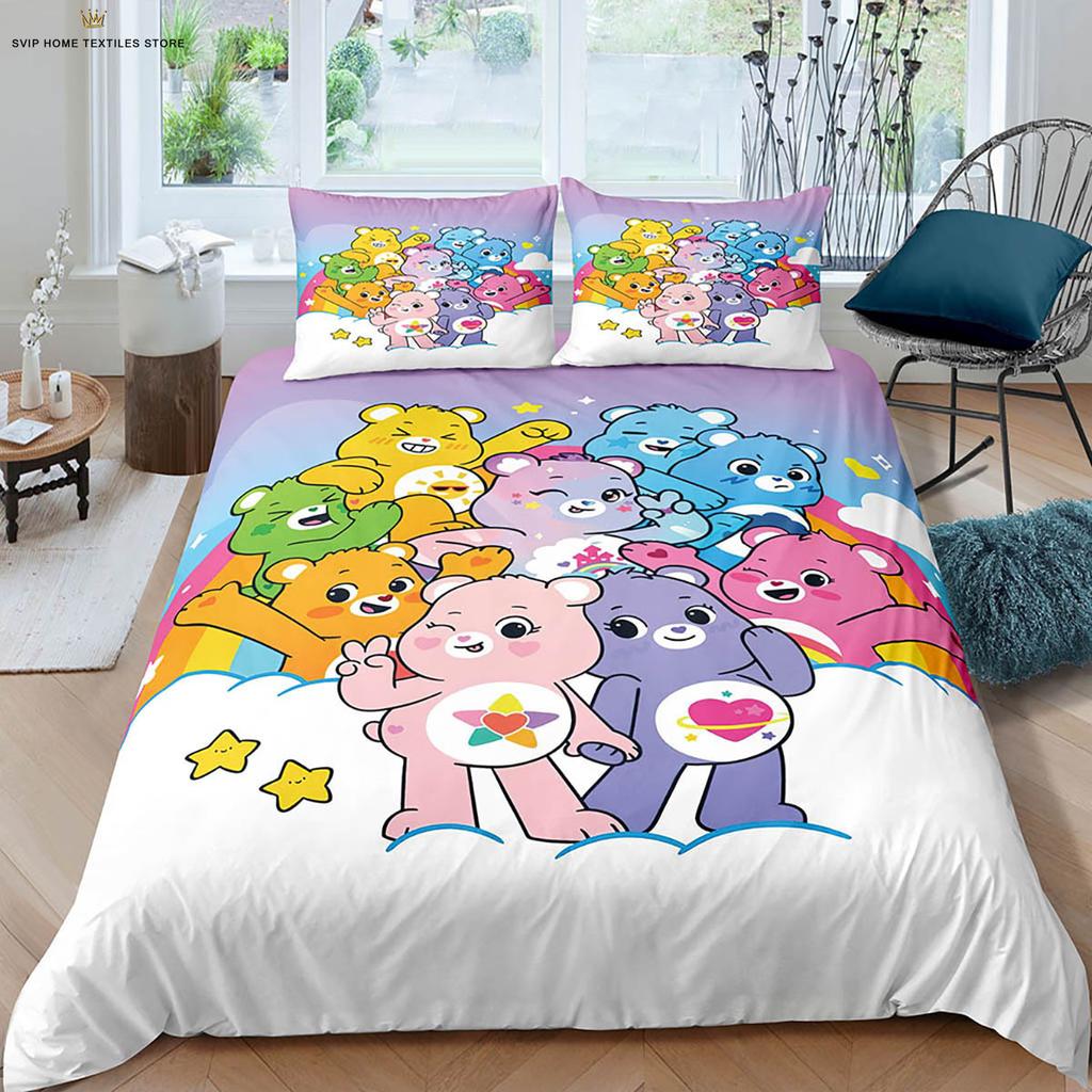 Comforter Animated Cartoon 3D Stereo Printing Children'S Room Bedding Set Three-Piece Set 3 Pieces